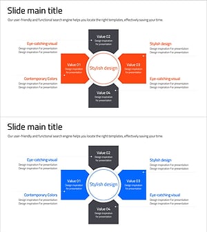 Business Sector Diagram – Centralized Diverging Structure
