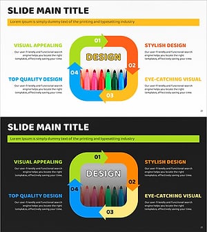 컬러펜 순환 다이어그램 - 사업추진 전략을 시각화