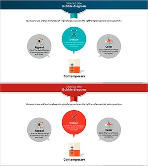 비커와 구성 성분에 대한 슬라이드 – 현대적 매력을 담은 인포그래픽
