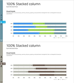 Blue Gray Segmented Bar Graph - Effective Market Analysis