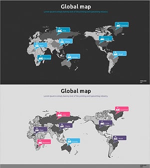 글로벌 네트워크와 아이콘 표시 – 고객과 파트너사 연결