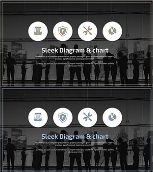 데이터 보안 비즈니스 분야를 위한 인포그래픽 슬라이드