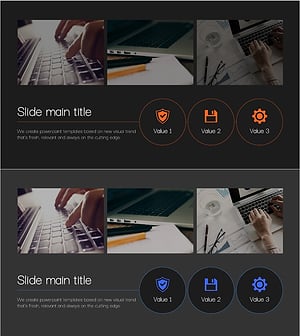 비즈니스 핵심 구성내용 프레젠테이션 템플릿