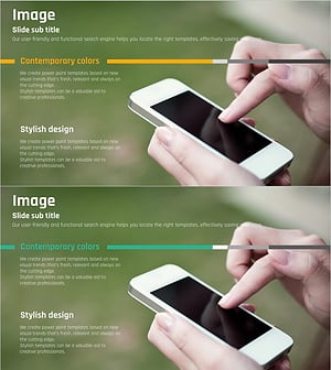 서비스 소개 및 개요 슬라이드 - 노랑과 청록의 조화