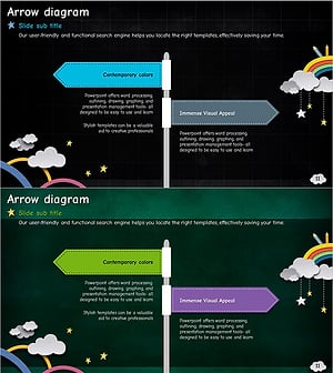 다방향 깃발 다이어그램 – 제품 및 서비스 소개