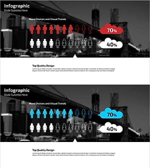 Service User Ratio Analysis Infographic – Red and Blue