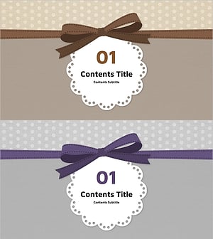 Lace Ribbon Theme Chapter Slide – Elegant Business Presentation