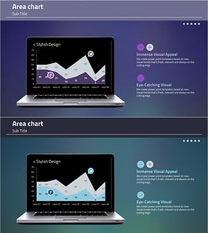 영역 그래프로 데이터 변화를 쉽게 시각화하는 슬라이드