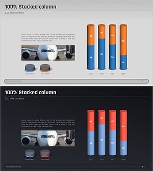 비행기 분석 3D 세로막대 그래프 – 시장 동향 파악
