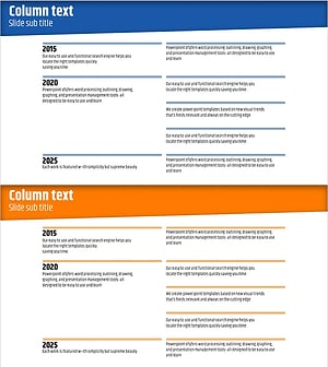심플 블루 오렌지 비즈니스 연혁 슬라이드