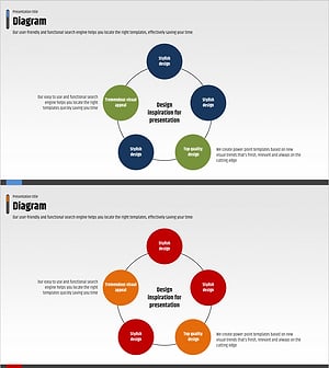 Business Introduction and Area Diagram – Blue and Red