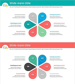 꽃모양 다이어그램으로 사업 전략 시각화 – 협업과 목표