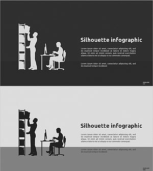 실루엣 인포그래픽으로 업무 흐름 간소화 – 노력의 가치를 담다