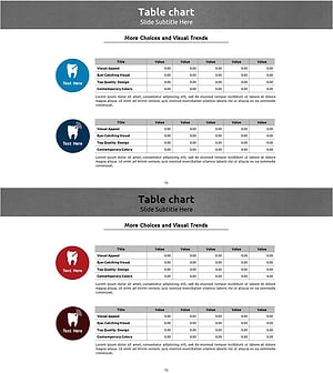 치아 부식 분석 테이블 슬라이드 – 시장 및 경쟁사 분석
