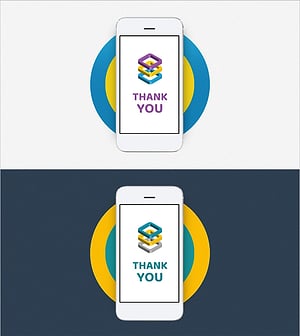 모바일 폰 엔딩 표지 템플릿 – 감사의 메시지