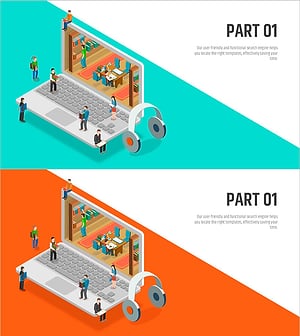 E-Learning Illustration Template Section Slide01