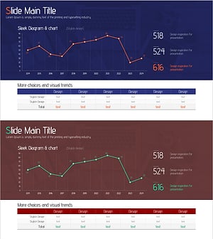 시장동향 분석 그래프 – 심플하면서 세련된 디자인