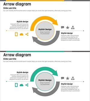원형 순환 화살표 다이어그램 – 제품/서비스 소개