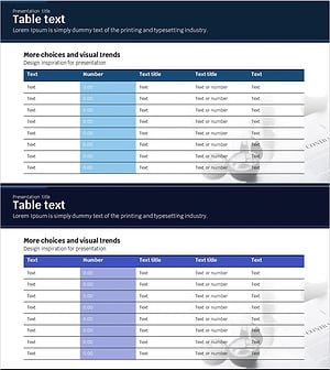 블루 퍼플 시장분석 테이블표