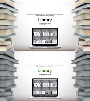 도서관 노트북 목업 템플릿 표지