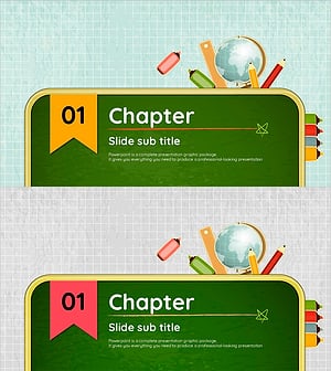 칠판 모양의 섹션 슬라이드 – 교육적 감성을 담은 디자인