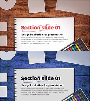 Sketchbook Template Section Slide – Expression of Creativity