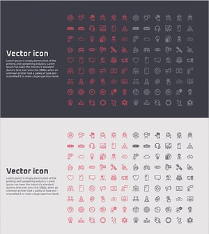 다양한 벡터 아이콘 슬라이드 – 창의적인 표현을 담다