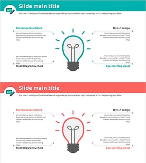 영감을 얻은 전구 다이어그램 – 혁신적인 아이디어를 전달하는 도구
