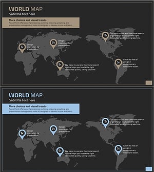 글로벌 타겟 시장 맵 – 다채로운 시각 요소로 목표 시장 분석