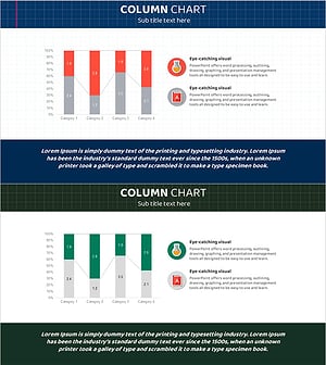 세분화 그래프 비교 칼럼 차트 – 시장동향 분석을 위한 최고의 선택