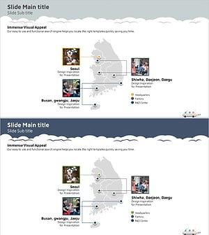 지역별 위치 표시 한국 지도 – 私たちの国内 네트워크 소개