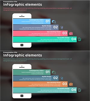 어플리케이션 개발 계획을 시각화한 인포그래픽 슬라이드