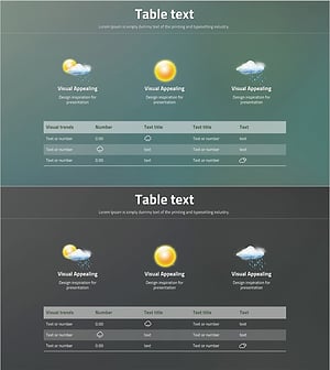 정보 전달을 위한 테이블 디자인 – 비주얼 효과 강조