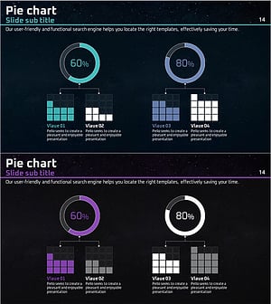 도넛형 원 그래프 및 큐브 그래프 – 시장 및 경쟁사 분석에 최적화