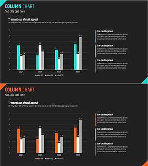 블루 오렌지 묶음형 세로그래프 – 시장 및 경쟁사 분석