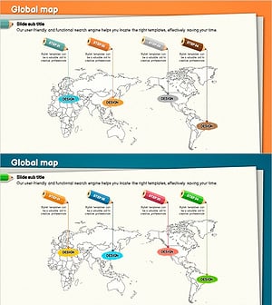 색연필을 활용한 글로벌 맵 슬라이드