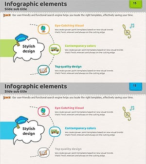학습 말풍선 인포그래픽 템플릿 - 효과적이고 눈에 띄는 디자인