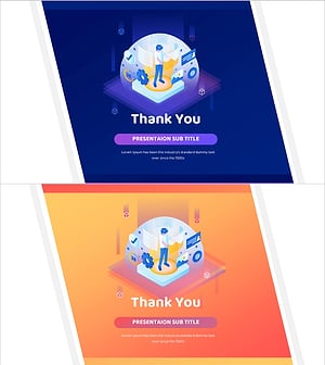 Virtual Reality Theme Ending Slide Template – A Touching Conclusion