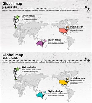 글로벌 맵과 설명 텍스트 – 글로벌 네트워크 분석