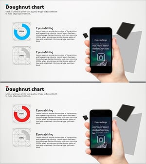 모바일 앱 서비스 개발현황 – 도넛형 데이터 시각화