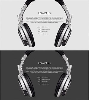 제품 개발사의 연락처 정보를 담은 슬라이드