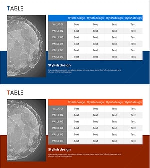 글로벌 네트워크 시장 분석 테이블 – 데이터와 성과의 시각화