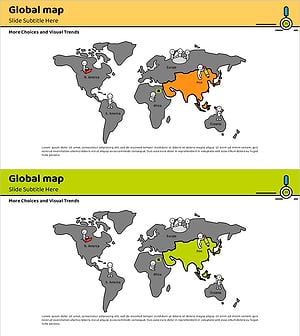 글로벌 맵과 사람 일러스트 – 글로벌 네트워크 이해