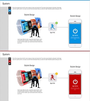 스타일리시한 앱 소개 슬라이드 – 시스템 개요와 기능