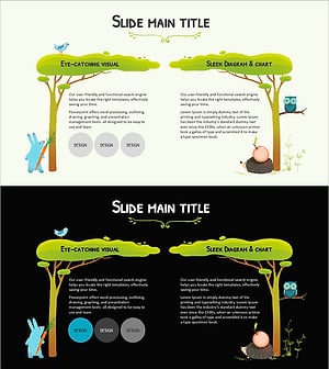 Two Trees and Text Slide – Business Vision and Strategy