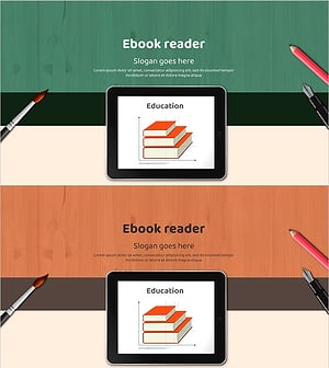 전자책 목업 템플릿 표지 – 교육을형상화한 디자인