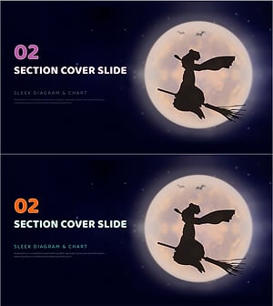 할로윈 마녀 템플릿 – 간지 섹션 커버