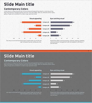 전략적인 경쟁사 분석 그래프 – 경쟁 우위를 시각화한 슬라이드