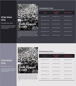 주요 재무 지표를 시각적으로 정리한 다이어그램 프레젠테이션