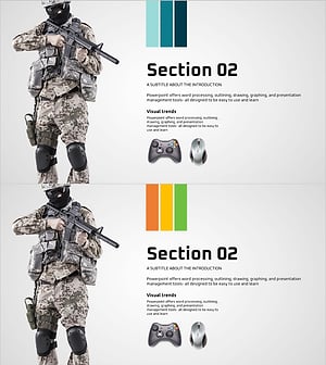 게임 소개 프레젠테이션 간지 – 섹션 분할 슬라이드